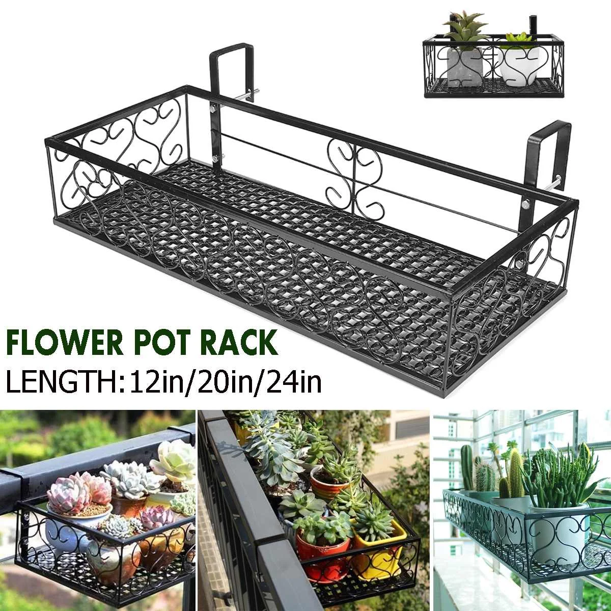 30/50/60cm Garden Hanging Flower Basket Plants Iron Rack Wall Fence Balcony Flower Pot Tray Garden Pot Planter Holder Decoration
30/50/60cm Garden Hanging Flower Basket Plants Iron Rack Wall Fence Balcony Flower Pot Tray Garden Pot Planter Holder Decoration