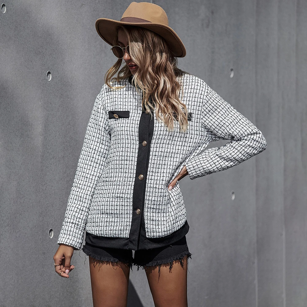 2020 Autumn Winter Jacket Women Coat Thick Warm Ladies Clothes Korean Fashion White Plaid Button Cardigan Jackets Outwear Fall 
2020 Autumn Winter Jacket Women Coat Thick Warm Ladies Clothes Korean Fashion White Plaid Button Cardigan Jackets Outwear Fall
