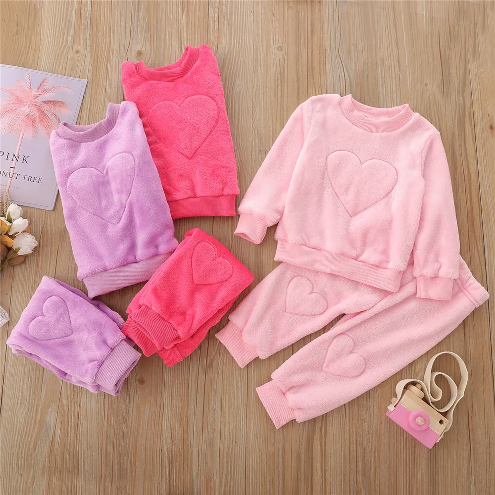 Baby Girl Warm Fleece Plush Clothes Sets Heart Sweatshirt Top Pants Joggers Sweatpants 1-5Y Toddler Kids Casual Solid Outfits
Baby Girl Warm Fleece Plush Clothes Sets Heart Sweatshirt Top Pants Joggers Sweatpants 1-5Y Toddler Kids Casual Solid Outfits