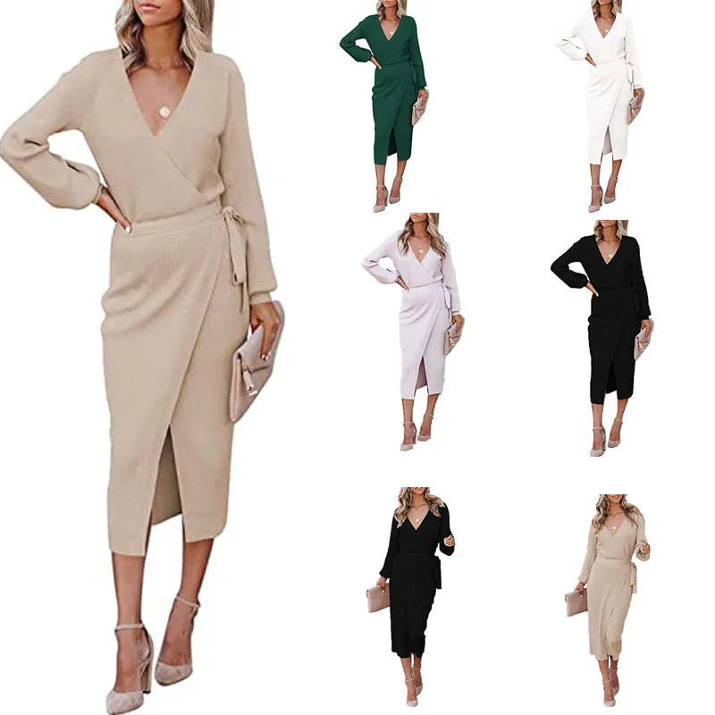 Fashion Women High Quality Knit Sweater Midi Elegent Dress Korean Sexy Ladies Long Sleeve Evening Party Casual Long Dress 2020
Fashion Women High Quality Knit Sweater Midi Elegent Dress Korean Sexy Ladies Long Sleeve Evening Party Casual Long Dress 2020