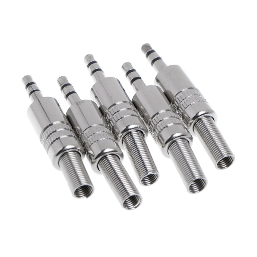 5 PCS Cable Solder Adapter Nickel Plating 3.5mm 3 Poles Stereo Jack Metal Good Quality Plug Jack Connector with Spring
5 PCS Cable Solder Adapter Nickel Plating 3.5mm 3 Poles Stereo Jack Metal Good Quality Plug Jack Connector with Spring