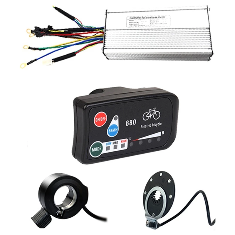 36V/48V 1500W 35A Electric Bicycle Sine Wave Controller KT LED880 Display&Thumb Throttle and Sensor SM Accessories 
36V/48V 1500W 35A Electric Bicycle Sine Wave Controller KT LED880 Display&Thumb Throttle and Sensor SM Accessories