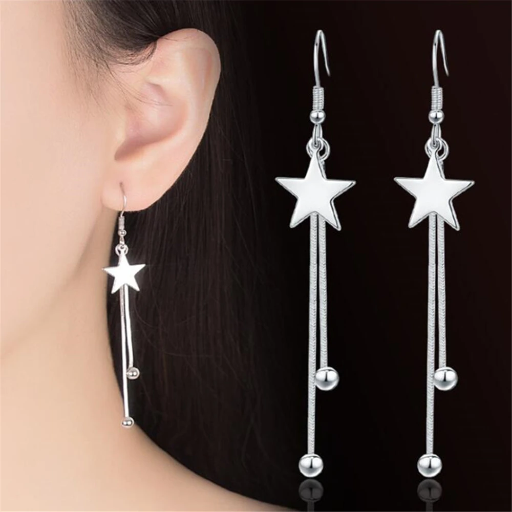 NEW 925 sterling silver new Jewelry New Woman Jewellery long fringe Drop Earrings fashion earrings brand fashion exaggerated
NEW 925 sterling silver new Jewelry New Woman Jewellery long fringe Drop Earrings fashion earrings brand fashion exaggerated