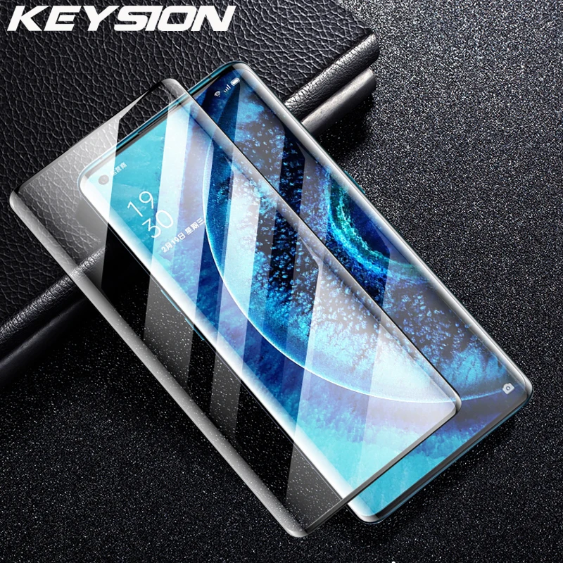 KEYSION 9D закаленное стекло для OPPO Reno 4 Pro 5G A52 A72 A92 A92S полное покрытие Защитная пленка
