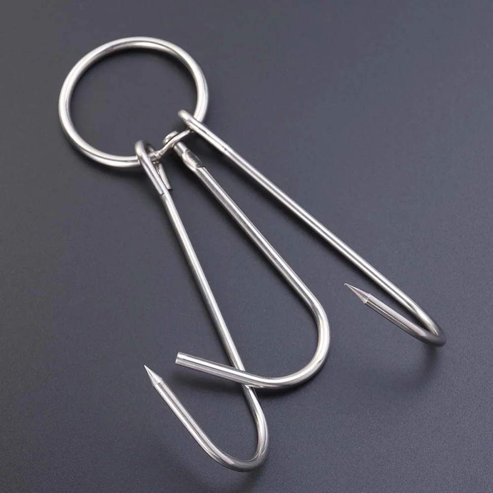 6pcs Stainless Steel Double Meat Hooks Drying Roast Duck Hook Bacon Hanger Grill Hanging Rack (3.5cm Diameter 24.5cm Length)
6pcs Stainless Steel Double Meat Hooks Drying Roast Duck Hook Bacon Hanger Grill Hanging Rack (3.5cm Diameter 24.5cm Length)