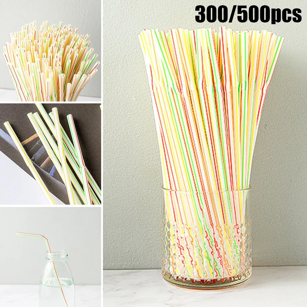 300/500pcs Drinking Straws 20.5cm Non-toxic Flexible Straw Summer Colored Stripes Plastic Straws Outdoor Camping Drinking Tools
300/500pcs Drinking Straws 20.5cm Non-toxic Flexible Straw Summer Colored Stripes Plastic Straws Outdoor Camping Drinking Tools