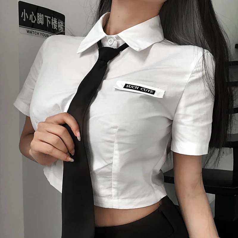 ZOVSV Harajuku Punk Cotton Cropped Tshirt With Tie Summer Short Sleeve T Shirt Ladies Casual Korean Fashion Tee Shirt Femme
ZOVSV Harajuku Punk Cotton Cropped Tshirt With Tie Summer Short Sleeve T Shirt Ladies Casual Korean Fashion Tee Shirt Femme
