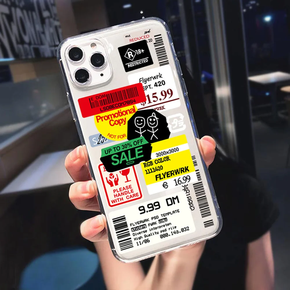 Fashion Retro Label Phone Cases For iPhone 12 11 Pro Max XS X XR 7 8 Plus Luxury Soft TPU Airbag Cover 12Mini SE20 Cover Coque
Fashion Retro Label Phone Cases For iPhone 12 11 Pro Max XS X XR 7 8 Plus Luxury Soft TPU Airbag Cover 12Mini SE20 Cover Coque