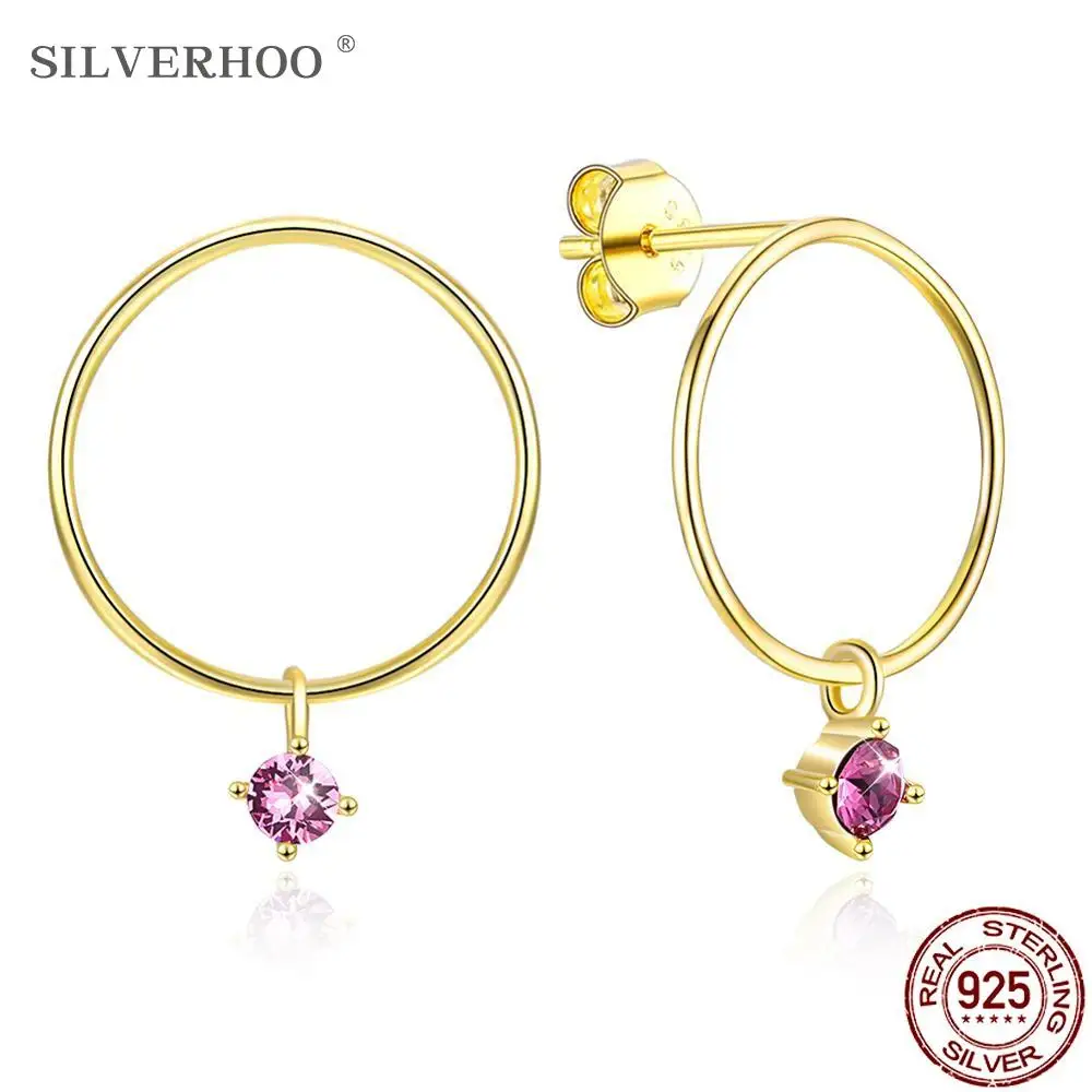 SILVERHOO 925 Sterling Silver Earrings Round Light Luxury Austria Crystal Stud Earrings Party Casual Female Fine Jewelry On Sale
SILVERHOO 925 Sterling Silver Earrings Round Light Luxury Austria Crystal Stud Earrings Party Casual Female Fine Jewelry On Sale