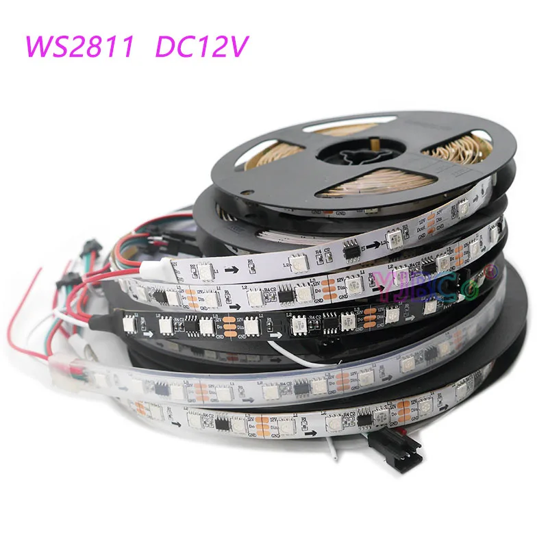 

DC12V WS2811 LED Strip Light Addressable 1m/2m/3m/4m/5m WS2811 IC 5050 RGB pixels LED Lamp Tape,30/60 leds/m ,IP30/IP65/IP67