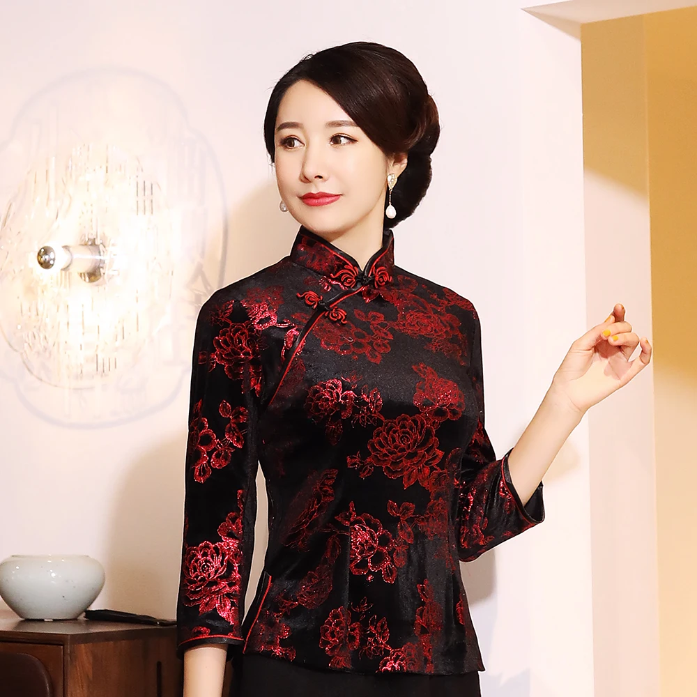 Vintage Button Tops Lady Blouse Traditional Retro Clothes Oversize 3XL-5XL Chinese Women Tang Clothing Classic Floral Shirt Coat
Vintage Button Tops Lady Blouse Traditional Retro Clothes Oversize 3XL-5XL Chinese Women Tang Clothing Classic Floral Shirt Coat