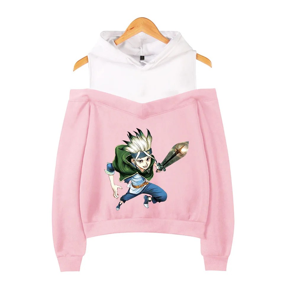 Anime Dr.STONE Ishigami Senkuu Women Hoodies Sweatshirts Streetwear Hip Hop Long Sleeve Sexy Off Shoulder Fleece Hooded Jacket
Anime Dr.STONE Ishigami Senkuu Women Hoodies Sweatshirts Streetwear Hip Hop Long Sleeve Sexy Off Shoulder Fleece Hooded Jacket