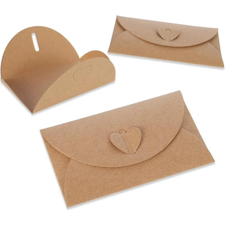 

Классические мини-конверты из крафт-бумаги с окошком, 100 шт., конверты для свадебных приглашений, подарочные конверты