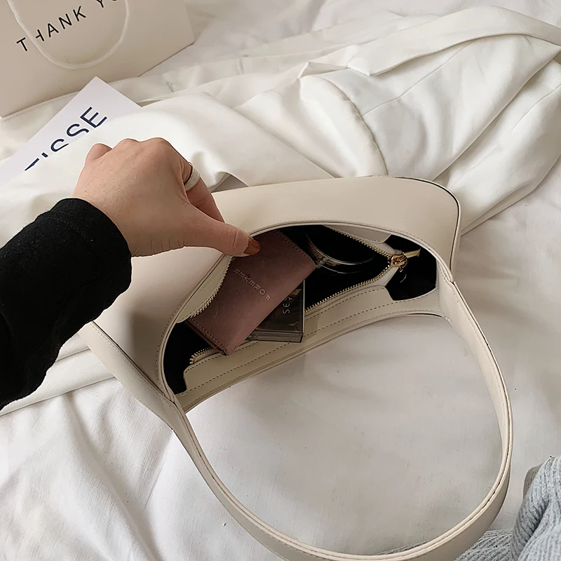 Simple White Underarm Bags for Women 2021 HigH Quality Fashion Casual Tote HandbagS Ladies Pure Color Leather Shoulder Bag Sac
Simple White Underarm Bags for Women 2021 HigH Quality Fashion Casual Tote HandbagS Ladies Pure Color Leather Shoulder Bag Sac