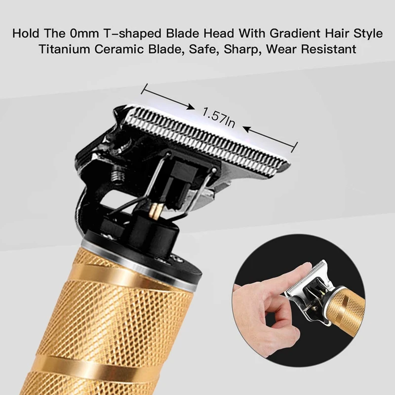 Outliner Hair Clippers, T-Blade Cordless Hair Trimmer for Men Waterproof Grooming Kit
Outliner Hair Clippers, T-Blade Cordless Hair Trimmer for Men Waterproof Grooming Kit