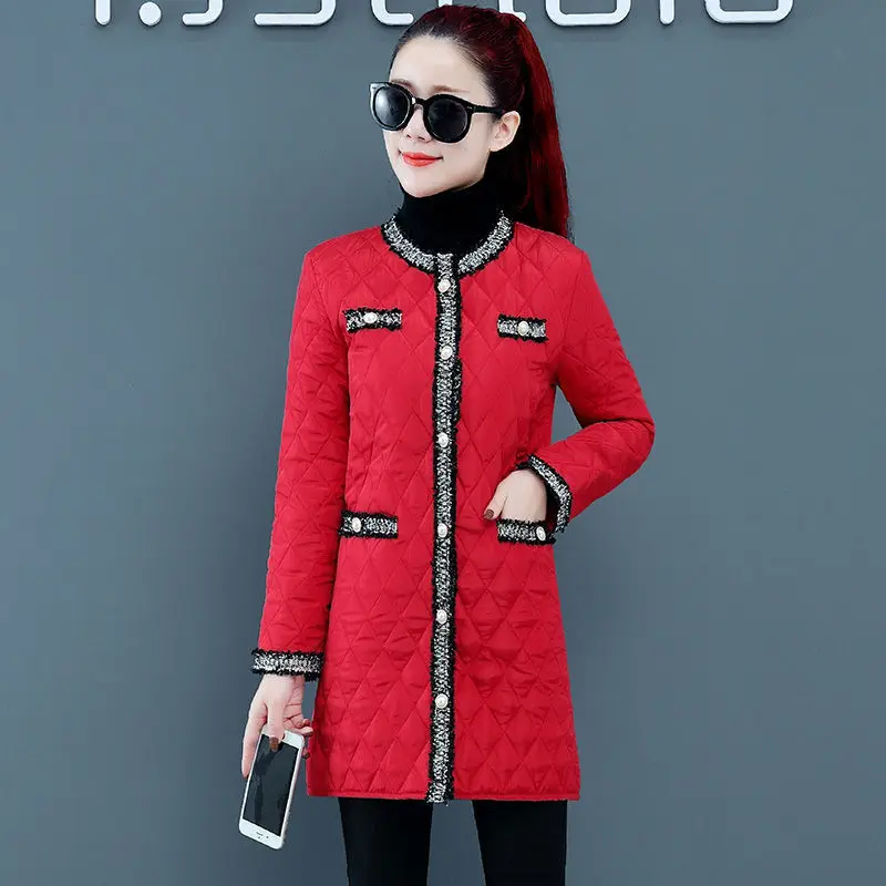 Pop Winter Pop Light And Thin Mid Length Cotton Padded Jacket Women Wild Slim Small Fragrance Wind Coat Female Outerwear
Pop Winter Pop Light And Thin Mid Length Cotton Padded Jacket Women Wild Slim Small Fragrance Wind Coat Female Outerwear