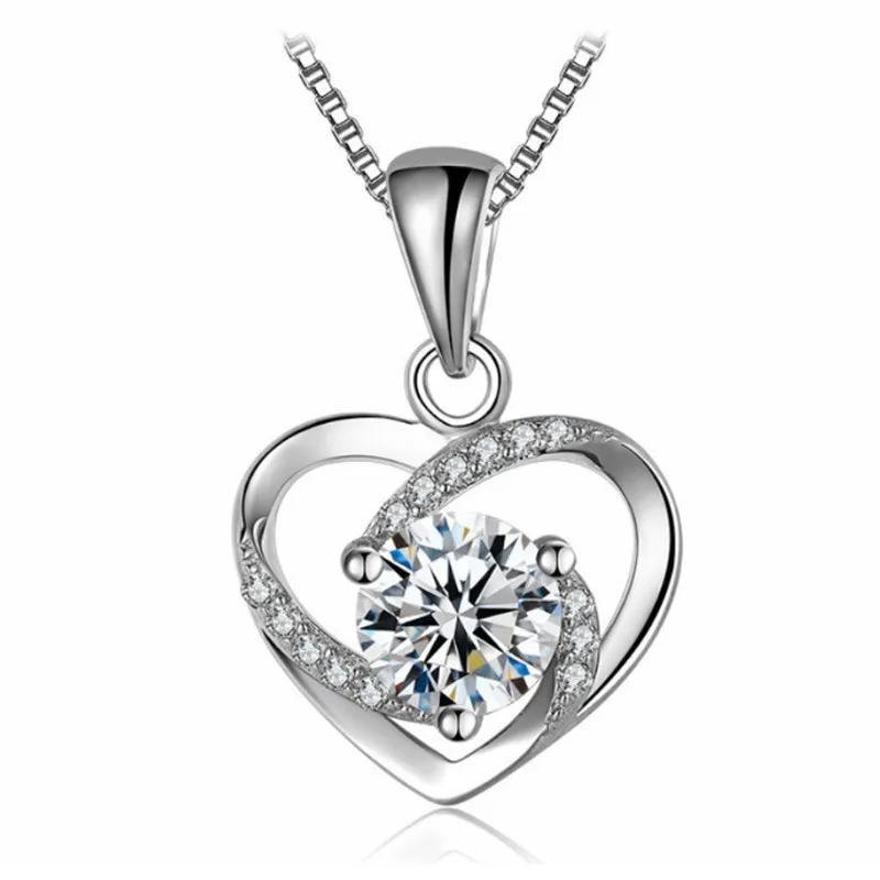 

L67 женское ожерелье с любовным сердцем из циркония, милое сердце, подходящая ко всему цепочка до ключиц, Женские Ювелирные изделия из сплава