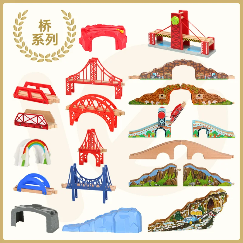 Wooden Train Track Bridge Beech Wooden Railway Set Accessories Fit for All Brands Wood Tracks Pieces Educational Toys For Kids
Wooden Train Track Bridge Beech Wooden Railway Set Accessories Fit for All Brands Wood Tracks Pieces Educational Toys For Kids
