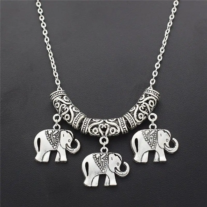 Hot Sale Animal Elephant Necklace Clavicle Chain, 3 Elephant Pendant Boho Fashion Women's Retro Jewelry 
Hot Sale Animal Elephant Necklace Clavicle Chain, 3 Elephant Pendant Boho Fashion Women's Retro Jewelry