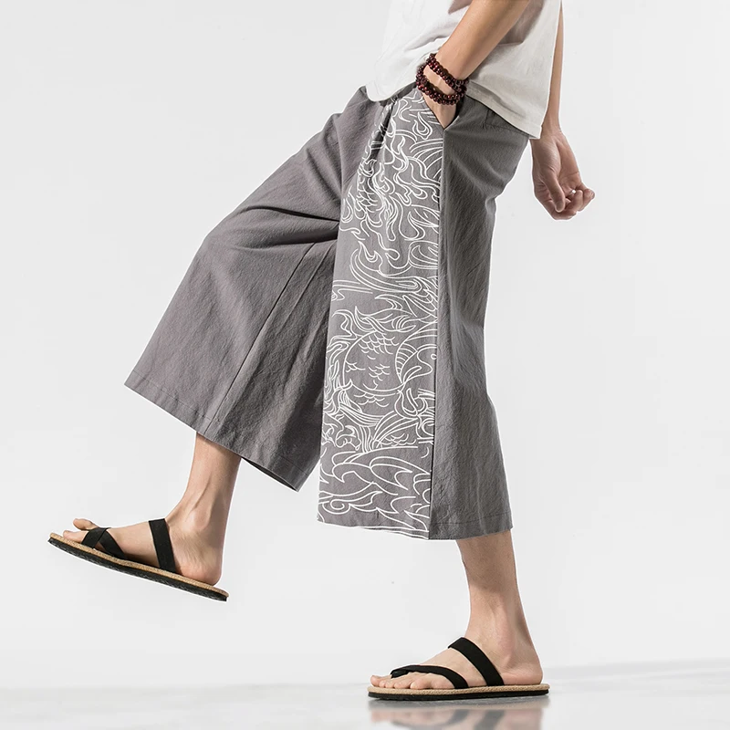 Men's Summer Cotton Harem Pants Fashion Baggy Casual Calf-length Loose Jogger Pants Drawstring Trousers Men Streetwear
Men's Summer Cotton Harem Pants Fashion Baggy Casual Calf-length Loose Jogger Pants Drawstring Trousers Men Streetwear