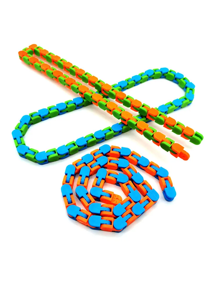 3PCS Funny Chain Decompression Toy Wacky Tracks 24/48 Knot Chain Anti Stress Toy For All Ages Suit For Office Family Kids Play
3PCS Funny Chain Decompression Toy Wacky Tracks 24/48 Knot Chain Anti Stress Toy For All Ages Suit For Office Family Kids Play