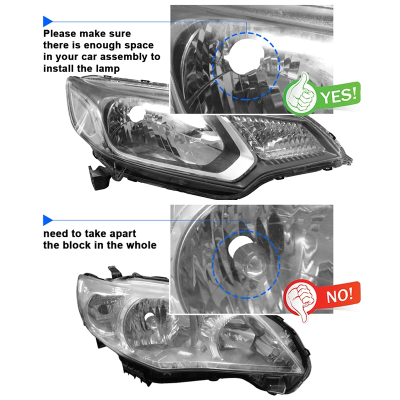 HLXG turbo H8 H9 H11 светодиодный проектор Автомобильные фары лампы bi светодиодные линзы