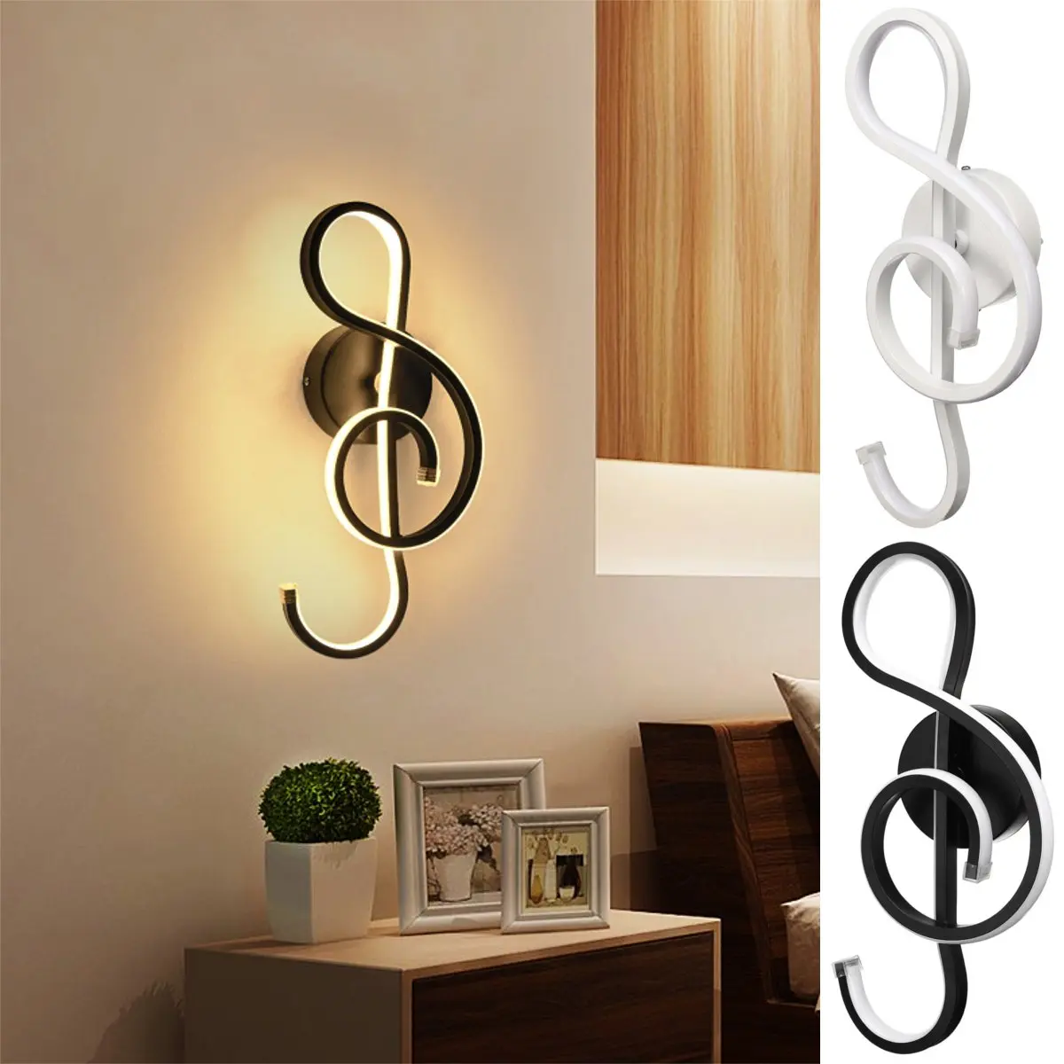 Music Clef Shape LED Wall Lamp 22W Bedroom Beside Wall Light Home Living Room Decoration Indoor Lighting AC 110-220V 2 Colors
Music Clef Shape LED Wall Lamp 22W Bedroom Beside Wall Light Home Living Room Decoration Indoor Lighting AC 110-220V 2 Colors