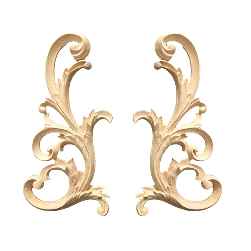Solid Wood Carved Decals Home Decoration Accessories Wood Mouldings Wood Applique for Furniture Cabinet Door Frame Wall Decor
Solid Wood Carved Decals Home Decoration Accessories Wood Mouldings Wood Applique for Furniture Cabinet Door Frame Wall Decor