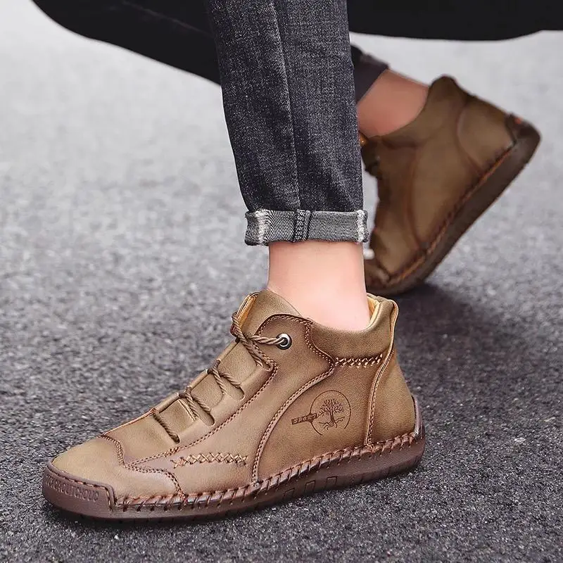 Men Boots 2020 Autumn Winter PU Leather Male Flat Shoes Soft Comfortable Retro Ankle Boots Loafers Casual Handmade Shoes for Men
Men Boots 2020 Autumn Winter PU Leather Male Flat Shoes Soft Comfortable Retro Ankle Boots Loafers Casual Handmade Shoes for Men