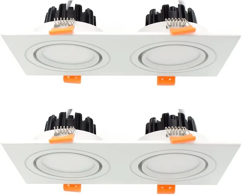 Recessed LED Ceiling Downlight COB 24W 18W 14W Dimmable 110V-240V Spotlight Double Lamp White For Indoor Lighting
Recessed LED Ceiling Downlight COB 24W 18W 14W Dimmable 110V-240V Spotlight Double Lamp White For Indoor Lighting