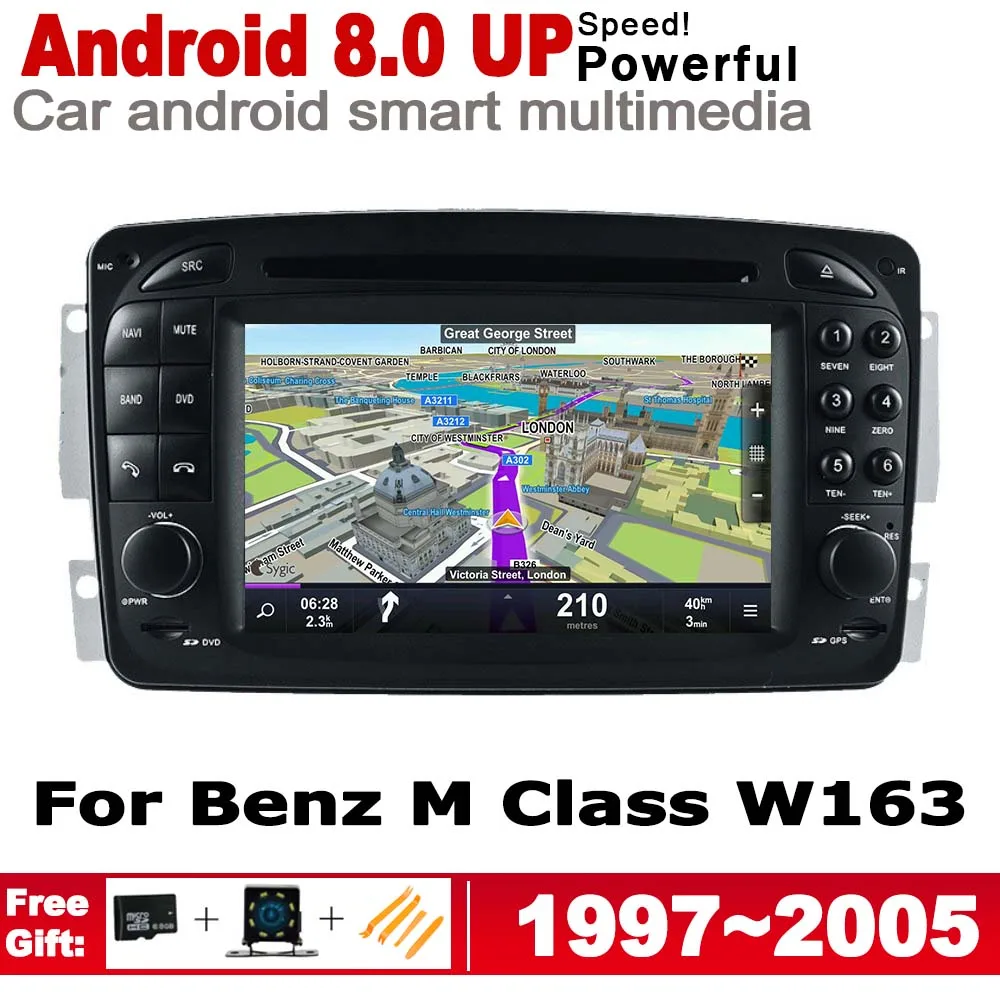 Автомобильный мультимедийный плеер 2 Din для Mercedes Benz M Class W163 NTG Android радио GPS