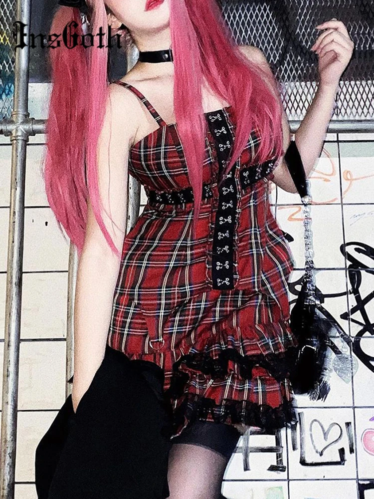 InsGoth Y2K Plaid Pleated Dress Gothic Punk Sexy Spaghetti Straps A Line Lolita Mini Dresses E Girl Fairy Grunge Academia Dress
InsGoth Y2K Plaid Pleated Dress Gothic Punk Sexy Spaghetti Straps A Line Lolita Mini Dresses E Girl Fairy Grunge Academia Dress
