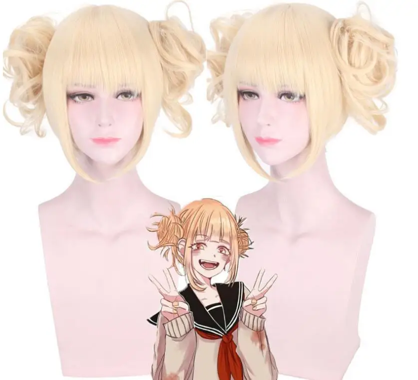 35CM Hero Academia Cross My Body Himiko Toga Wig With Chignon Cosplay Costume Boku no Hero Heat Resistant Hair Women Wigs
35CM Hero Academia Cross My Body Himiko Toga Wig With Chignon Cosplay Costume Boku no Hero Heat Resistant Hair Women Wigs
