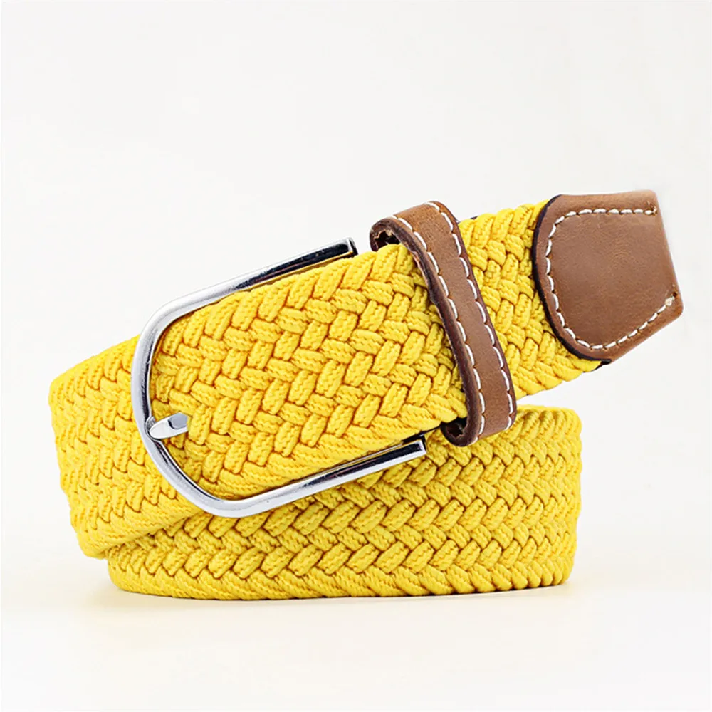 Men Women Casual Knitted Pin Buckle Belt Woven Canvas Elastic Expandable Braided Stretch Belts Plain Webbing Strap Waistband
Men Women Casual Knitted Pin Buckle Belt Woven Canvas Elastic Expandable Braided Stretch Belts Plain Webbing Strap Waistband