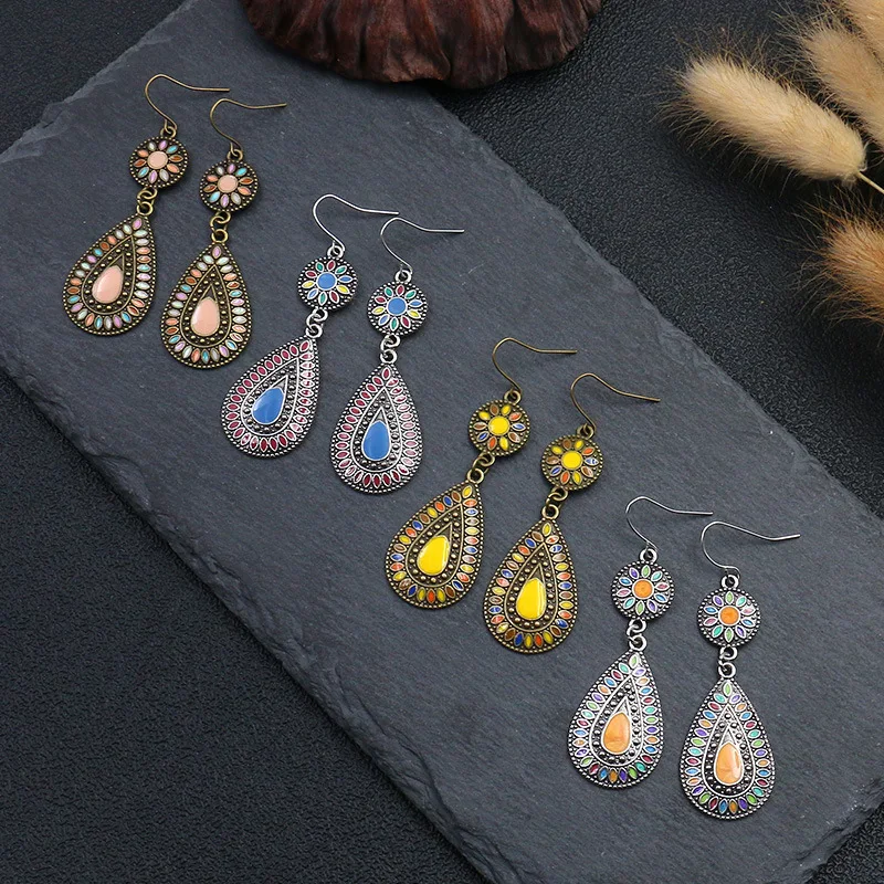 Vintage Geometry Hanging Earrings Boho flower Drop Earrings set for Women Dangle Earings Wedding Jewelry
Vintage Geometry Hanging Earrings Boho flower Drop Earrings set for Women Dangle Earings Wedding Jewelry