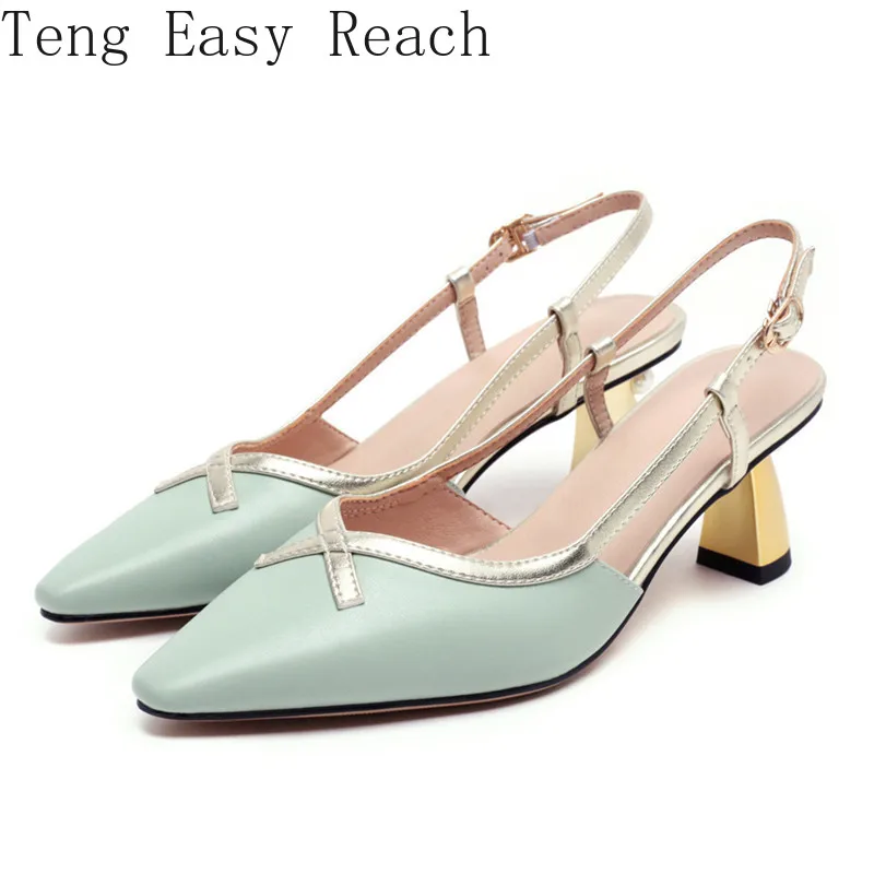 

High Heel Women Pointed Toe Shoes Shallow Stiletto Heels Party Footwear Spring Summer Apricot 40 Women Pumps 2021