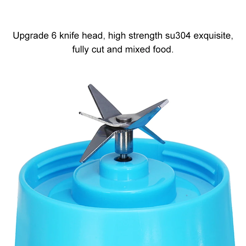 380ml 6/4 Blades Portable Electric Fruit Juicer Home USB Rechargeable Smoothie Maker Blenders Machine Sports Bottle Juicing Cup
380ml 6/4 Blades Portable Electric Fruit Juicer Home USB Rechargeable Smoothie Maker Blenders Machine Sports Bottle Juicing Cup