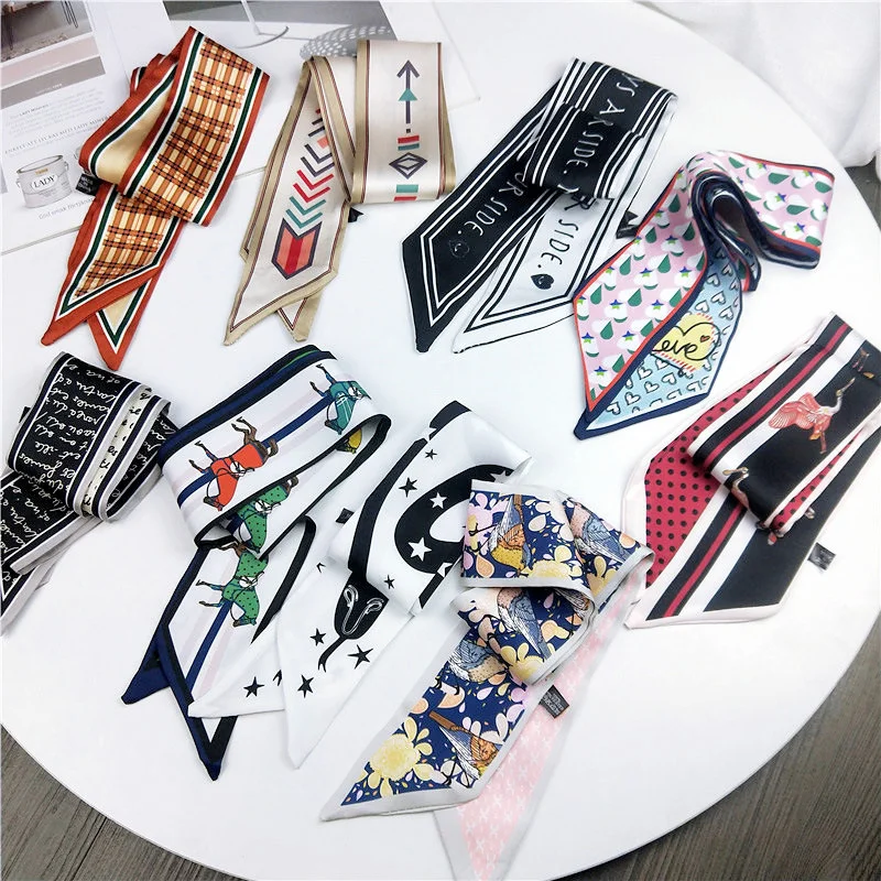 2021 Satin DIY Print Small Scarf Women Riband Handle Bags Scarf Narrow Long Wrist Small Ribbon Fashion Hair Band Scarves & Wraps
2021 Satin DIY Print Small Scarf Women Riband Handle Bags Scarf Narrow Long Wrist Small Ribbon Fashion Hair Band Scarves & Wraps