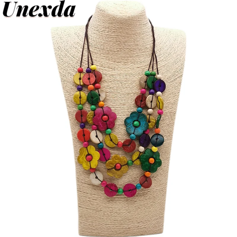 Unexda Bohemian Necklaces Color Handmade Wooden Round Flower Shaped Beaded Choker For Women Layered Long Rope Chain Necklace
Unexda Bohemian Necklaces Color Handmade Wooden Round Flower Shaped Beaded Choker For Women Layered Long Rope Chain Necklace