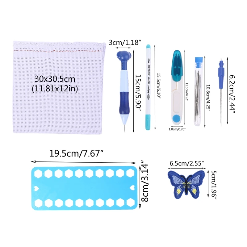 Embroidery Pen Punch Needles Kit with Multi Color Embroidery Threads Threader Yarn Scissor Set for DIY Sewing Crafts Projects
Embroidery Pen Punch Needles Kit with Multi Color Embroidery Threads Threader Yarn Scissor Set for DIY Sewing Crafts Projects