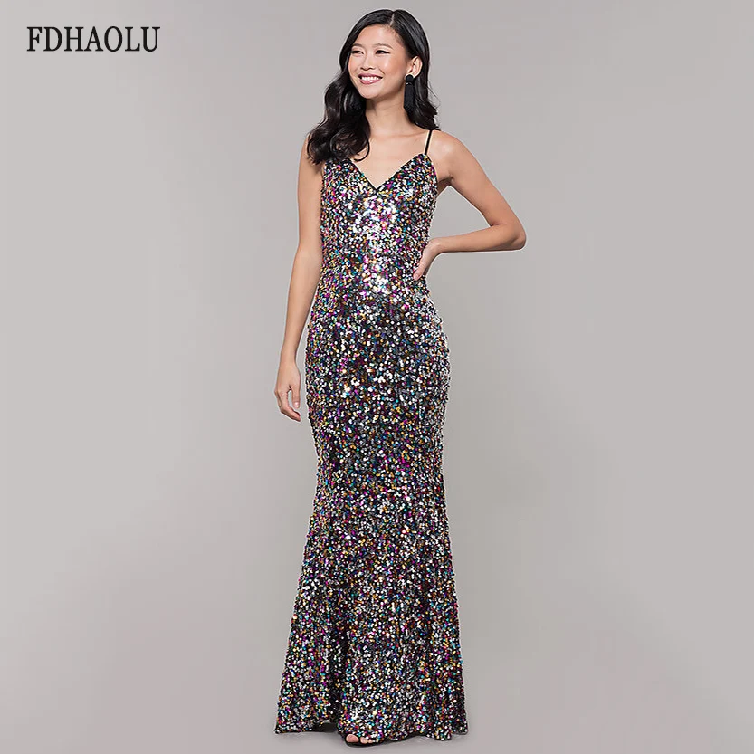 FDHAOLU AE136 Sequins Formal Gown V-Neck Robe De Soiree Women Party Dresses 2021 Elegant Sleevesless Evening Dress
FDHAOLU AE136 Sequins Formal Gown V-Neck Robe De Soiree Women Party Dresses 2021 Elegant Sleevesless Evening Dress