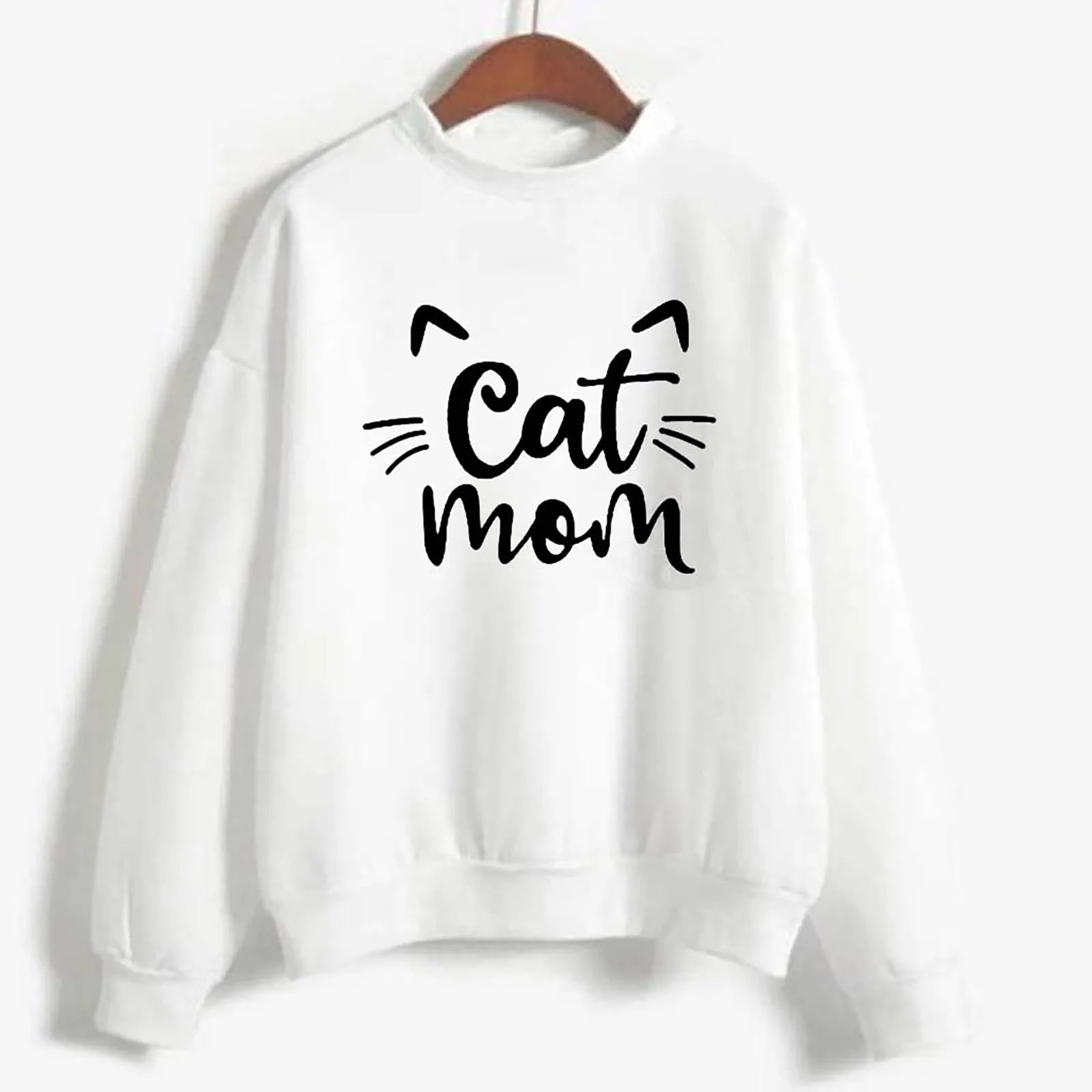 Fashion Cats Letter Print Sweatshirts For Women Simple O-Neck Long Sleeve Printed Sweatshirts Pullover Women Clothes casacos 
Fashion Cats Letter Print Sweatshirts For Women Simple O-Neck Long Sleeve Printed Sweatshirts Pullover Women Clothes casacos