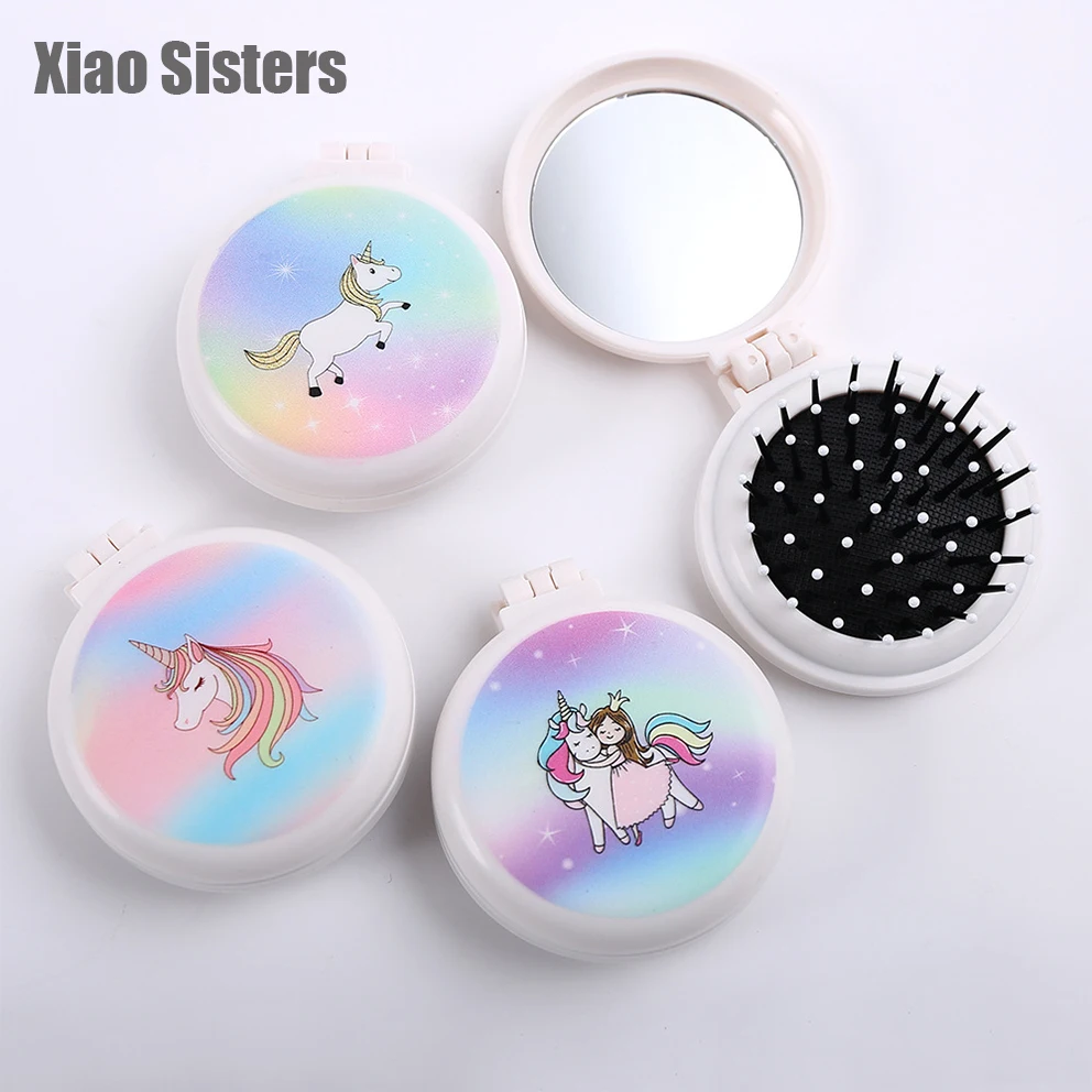 Portable Round Pocket Comb Small Size Travel Airbag Massage Unicorn folding comb Girl Hair Brush With Mirror Styling Tools
Portable Round Pocket Comb Small Size Travel Airbag Massage Unicorn folding comb Girl Hair Brush With Mirror Styling Tools