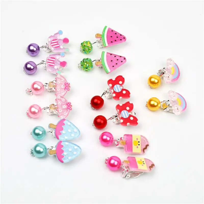 7 Pairs Mini Lovely Ear Clips for Girls Hypoallergenic No Piercing Plastic Earrings for Kids Children with Pain-resistant 
7 Pairs Mini Lovely Ear Clips for Girls Hypoallergenic No Piercing Plastic Earrings for Kids Children with Pain-resistant