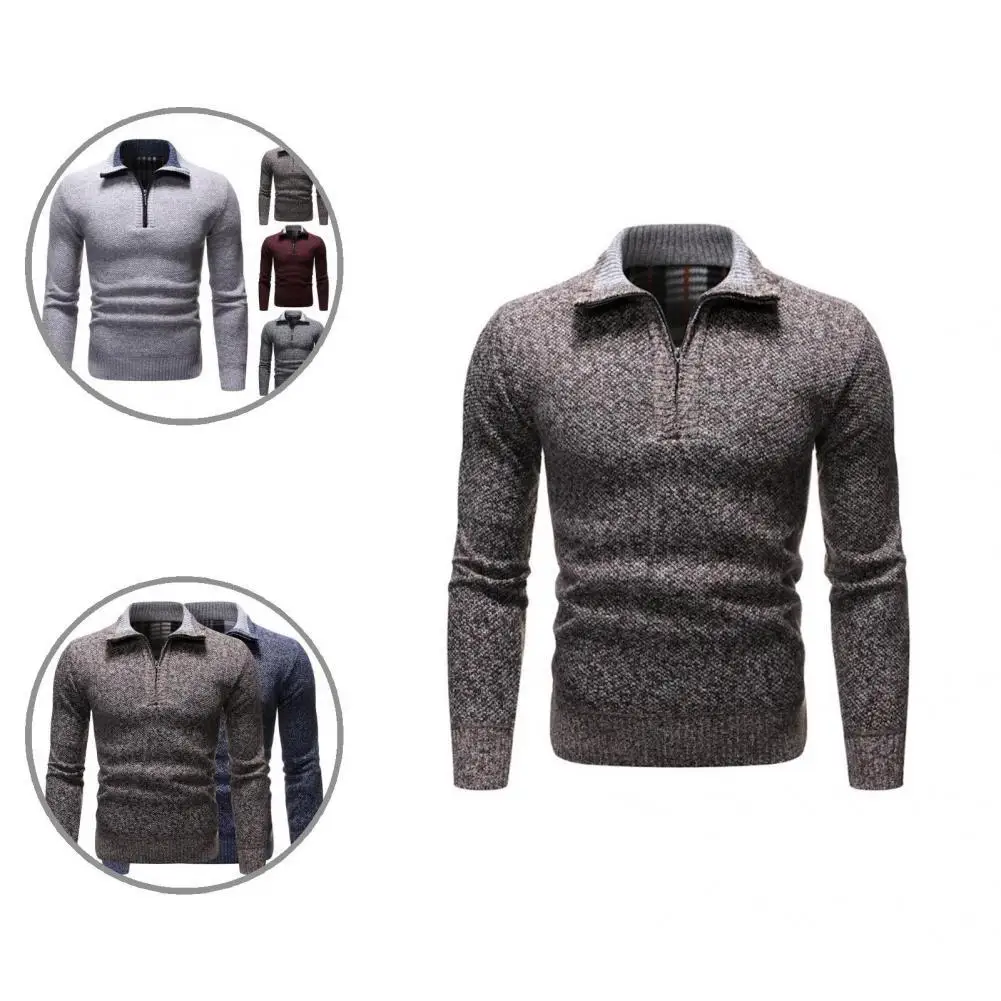 Classic Knitted Sweater Ribbed Hem Simple Zipper Neck Lapel Winter Sweater Pullover Sweater Winter Sweater
Classic Knitted Sweater Ribbed Hem Simple Zipper Neck Lapel Winter Sweater Pullover Sweater Winter Sweater
