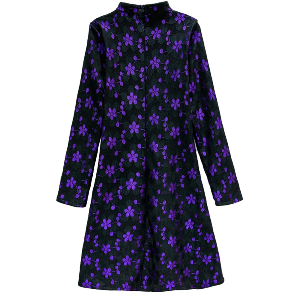 Plus Size Women Clothing Chinese New Year Traditional Embroidery Lace Dress Qipao Winter Warm Cheongsam Improve National Dress
Plus Size Women Clothing Chinese New Year Traditional Embroidery Lace Dress Qipao Winter Warm Cheongsam Improve National Dress