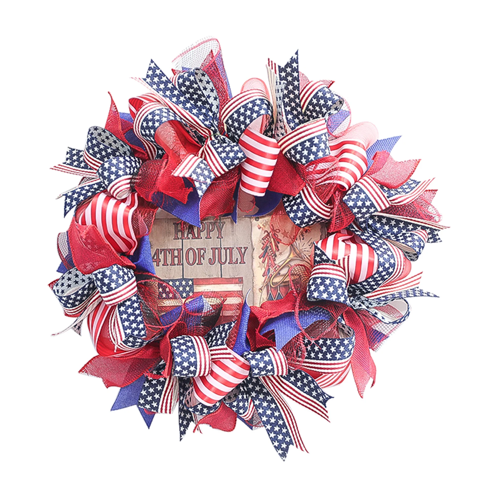 Festival Independence Day Front Door Reusable Patriotic Americana Wreath Home Decor Hanging Ornament Wall Party Handcraft
Festival Independence Day Front Door Reusable Patriotic Americana Wreath Home Decor Hanging Ornament Wall Party Handcraft