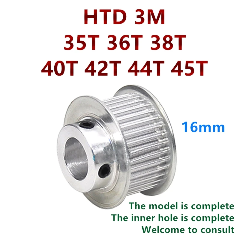 35 36 38 40 42 44 45 Teeth HTD 3M Synchronous Pulley 3m timing pulley Width 16mm Teeth HTD 3M Synchronous Pulley
35 36 38 40 42 44 45 Teeth HTD 3M Synchronous Pulley 3m timing pulley Width 16mm Teeth HTD 3M Synchronous Pulley