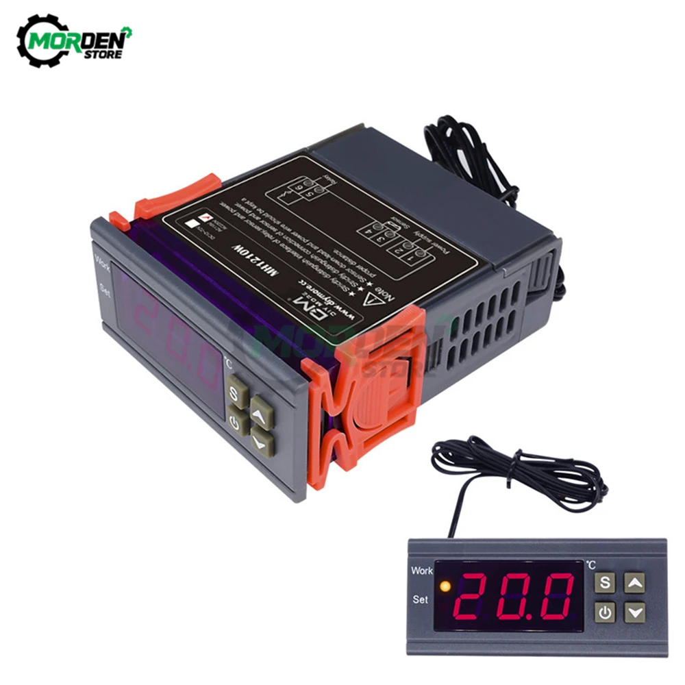 12V 110V 220V MH1210W Digital Thermostat For Incubator Cooling Heating Thermoregulator Temperature Controller With NTC Sensor
12V 110V 220V MH1210W Digital Thermostat For Incubator Cooling Heating Thermoregulator Temperature Controller With NTC Sensor