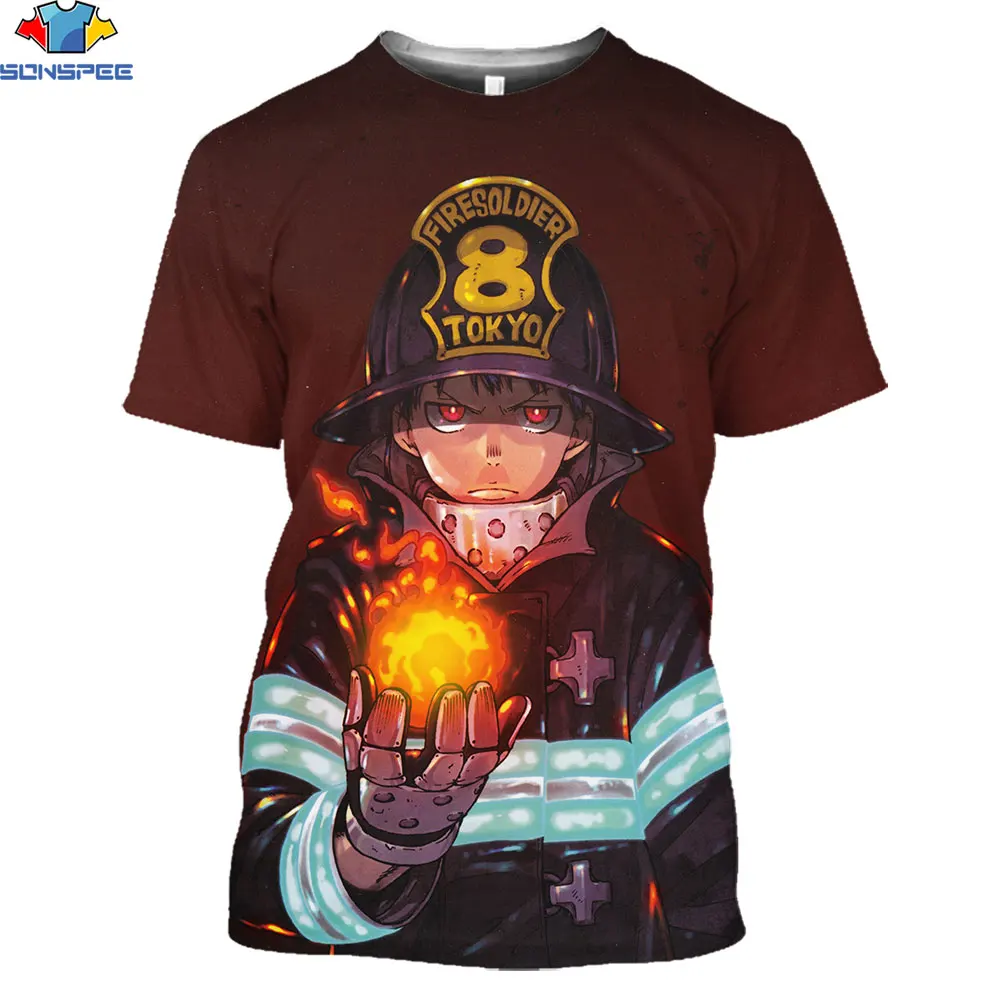 SONSPEE 3D Fire Force Japanese Anime T-shirt 2021 Summer Unisex Casual Short Sleeve Men 3D Style Street Wear Pullover Clothing
SONSPEE 3D Fire Force Japanese Anime T-shirt 2021 Summer Unisex Casual Short Sleeve Men 3D Style Street Wear Pullover Clothing